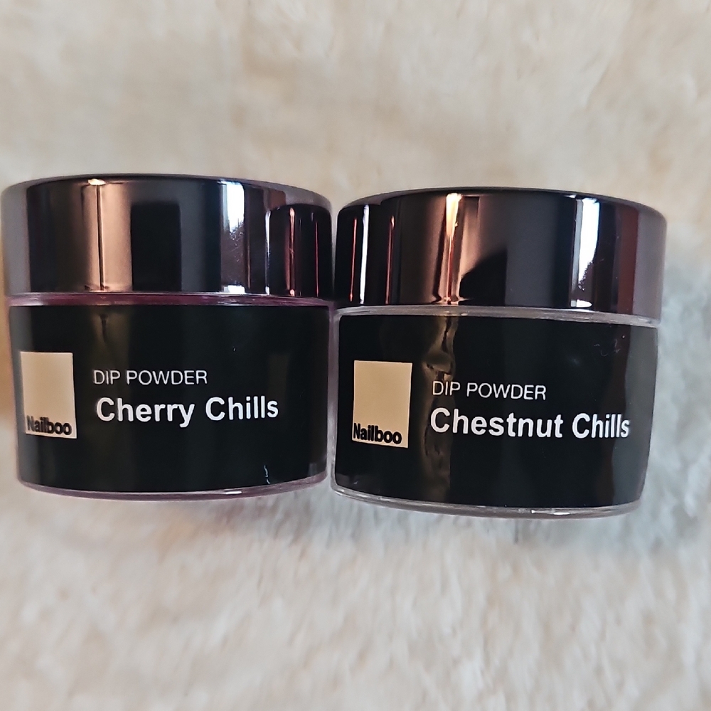 Nailboo Dip Powder Set - Cherry Chills & Chestnut Chills